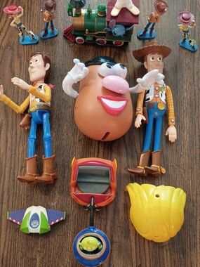 Disney Toy Story Figures and Accessories with Yellow, Blue, Brown Accents